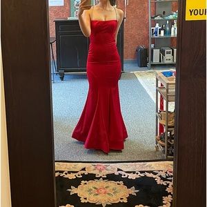 Red La Femme Prom Dress